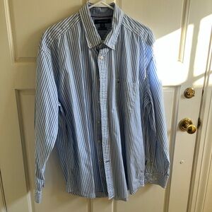 Tommy Hilfiger Light Blue Striped Button Down Shirt